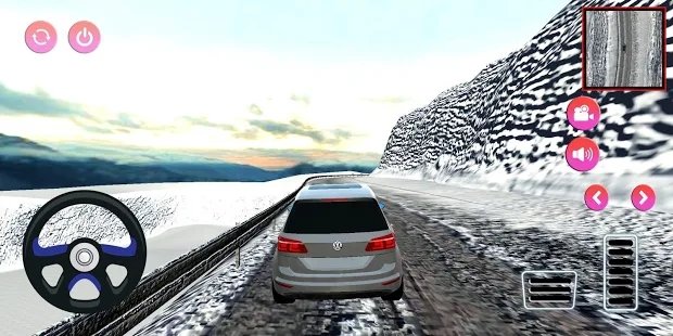 雪山道路驾驶